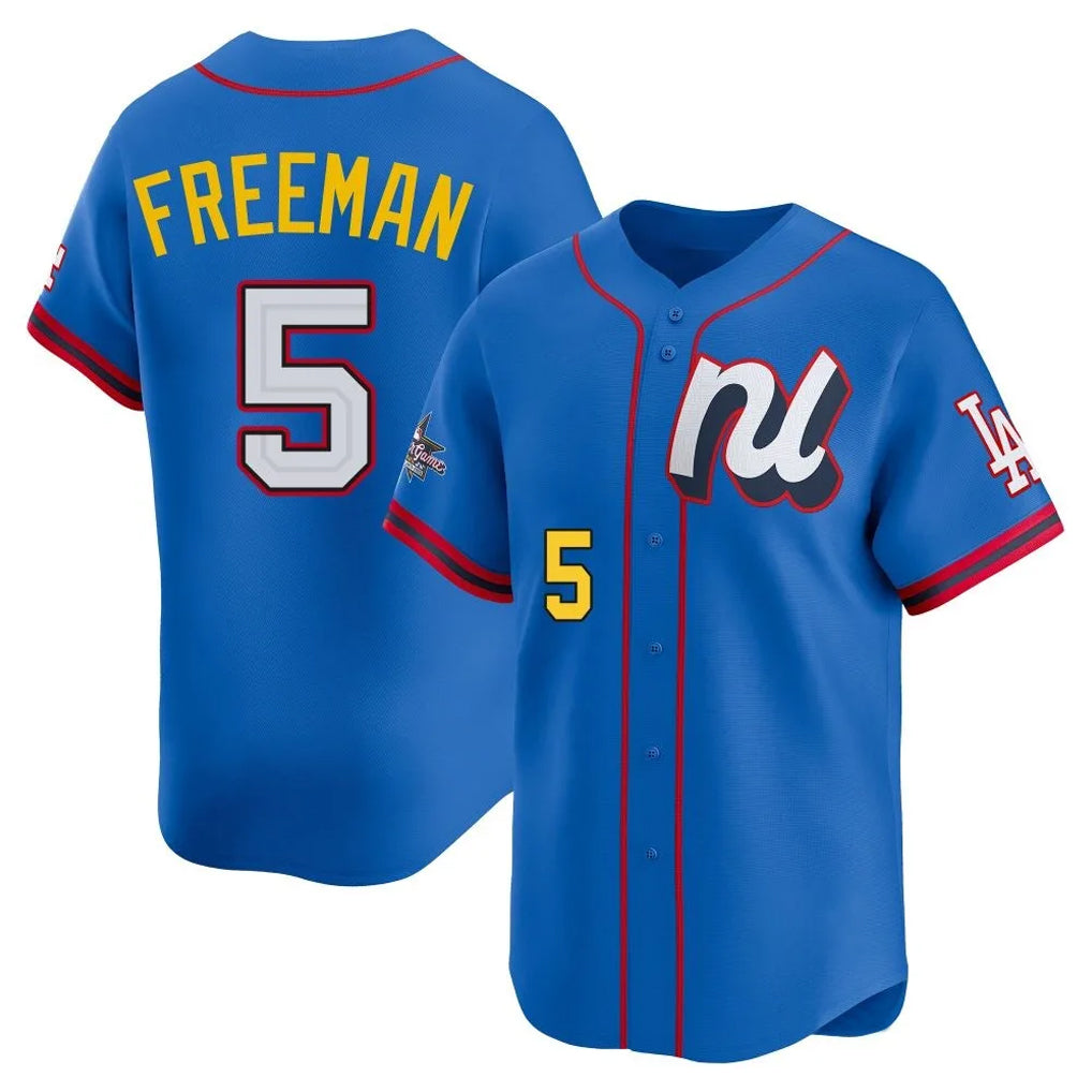 My Store LA.Dodgers #5 Freddie Freeman Player Blue All-Star Limited Home Stitched Jerseys