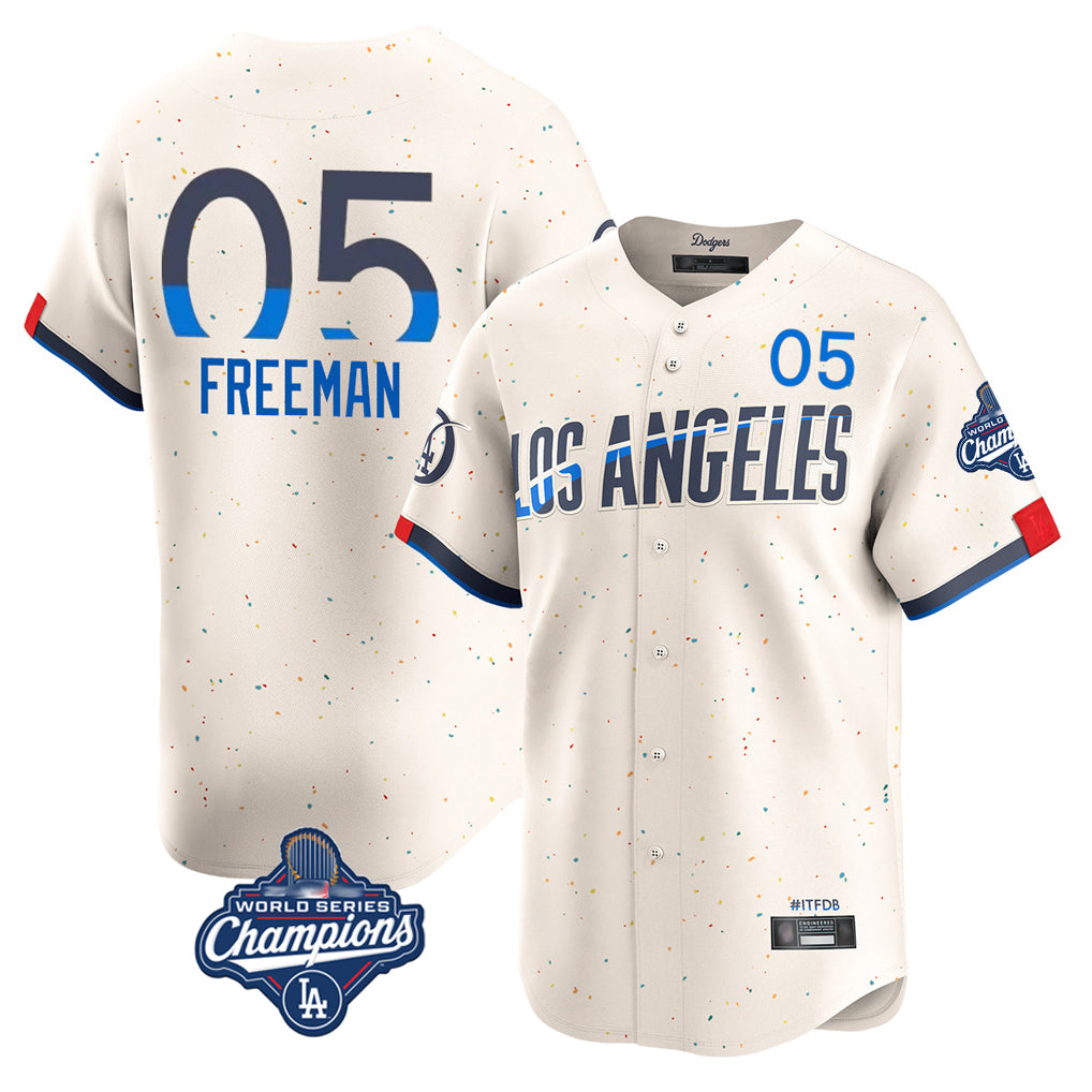 My Store LA.Dodgers #5 Freddie Freeman Player Cream World Series Meet City Connect Limited Home Stitched Jerseys