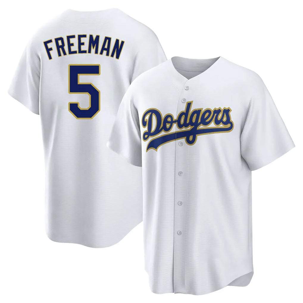 My Store LA.Dodgers #5 Freddie Freeman Player Gold White 2026 Collection Stadium Game Stitched Jerseys