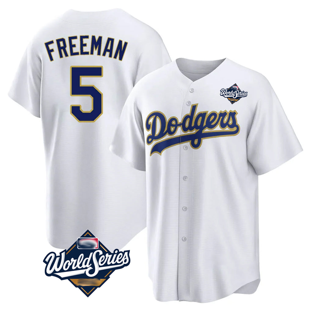 My Store LA.Dodgers #5 Freddie Freeman Player Gold White World Series 2026 Collection Stadium Game Stitched Jerseys