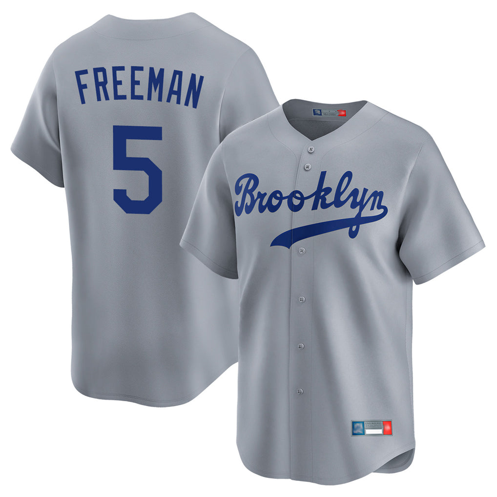 My Store LA.Dodgers #5 Freddie Freeman Player Gray Game Limited Home Stitched Jerseys