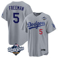 My Store LA.Dodgers #5 Freddie Freeman Player Gray World Series Game Home Stitched Jerseys