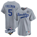 My Store LA.Dodgers #5 Freddie Freeman Player Gray World Series Game Limited Home Stitched Jerseys