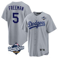 My Store LA.Dodgers #5 Freddie Freeman Player Gray World Series Game Stitched Jerseys