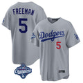 My Store LA.Dodgers #5 Freddie Freeman Player Gray World Series Meet Game Home Stitched Jerseys