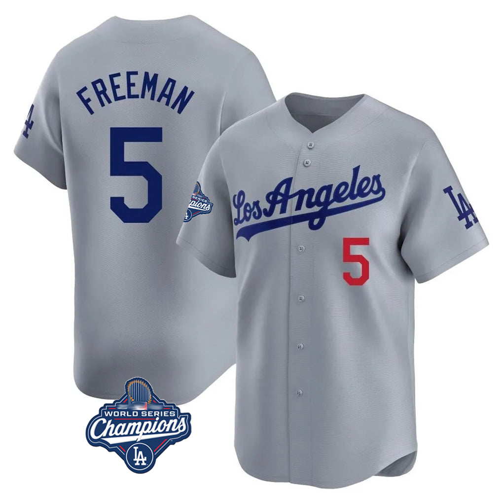 My Store LA.Dodgers #5 Freddie Freeman Player Gray World Series Meet Limited Home Stitched Jerseys
