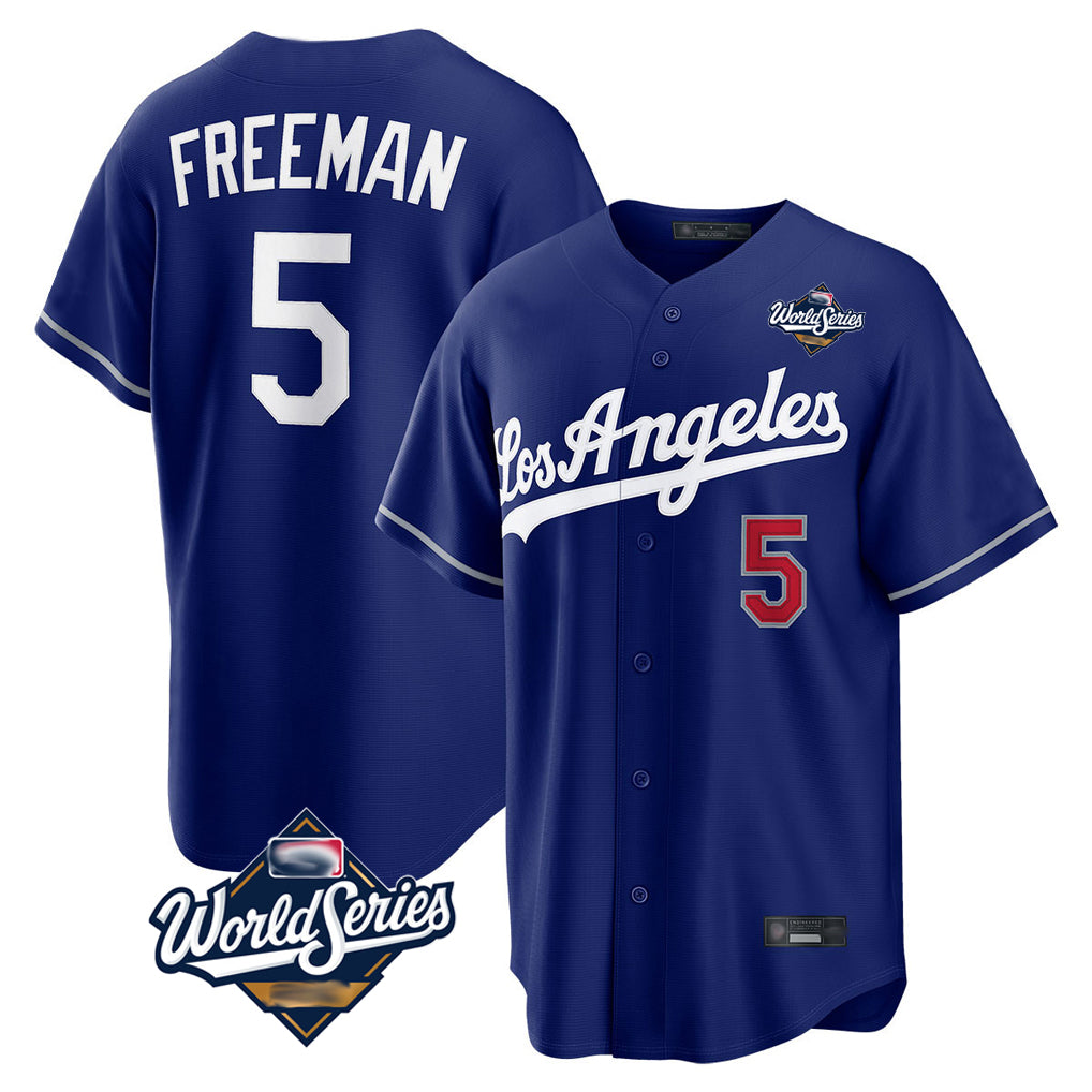 My Store LA.Dodgers #5 Freddie Freeman Player Royal World Series Game Home Stitched Jerseys