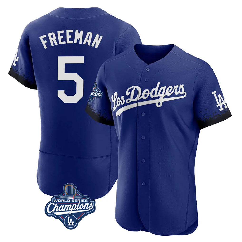 My Store LA.Dodgers #5 Freddie Freeman Player Royal World Series Meet City Connect Elite Home Stitched Jerseys