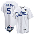 My Store LA.Dodgers #5 Freddie Freeman Player White World Series Game Home Stitched Jerseys