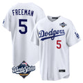 My Store LA.Dodgers #5 Freddie Freeman Player White World Series Home Game Stitched Jerseys