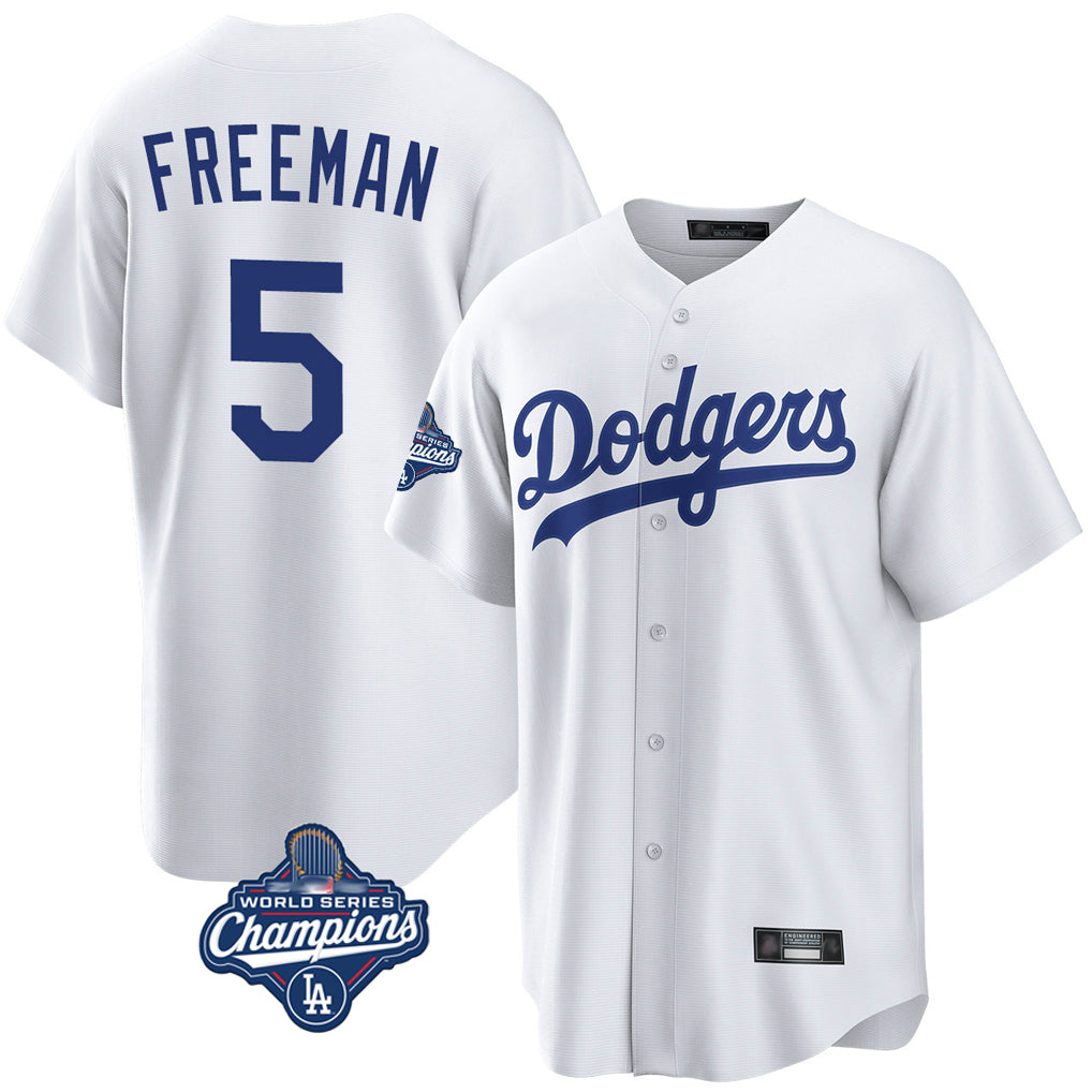 My Store LA.Dodgers #5 Freddie Freeman Player White World Series Meet Game Home Stitched Jerseys