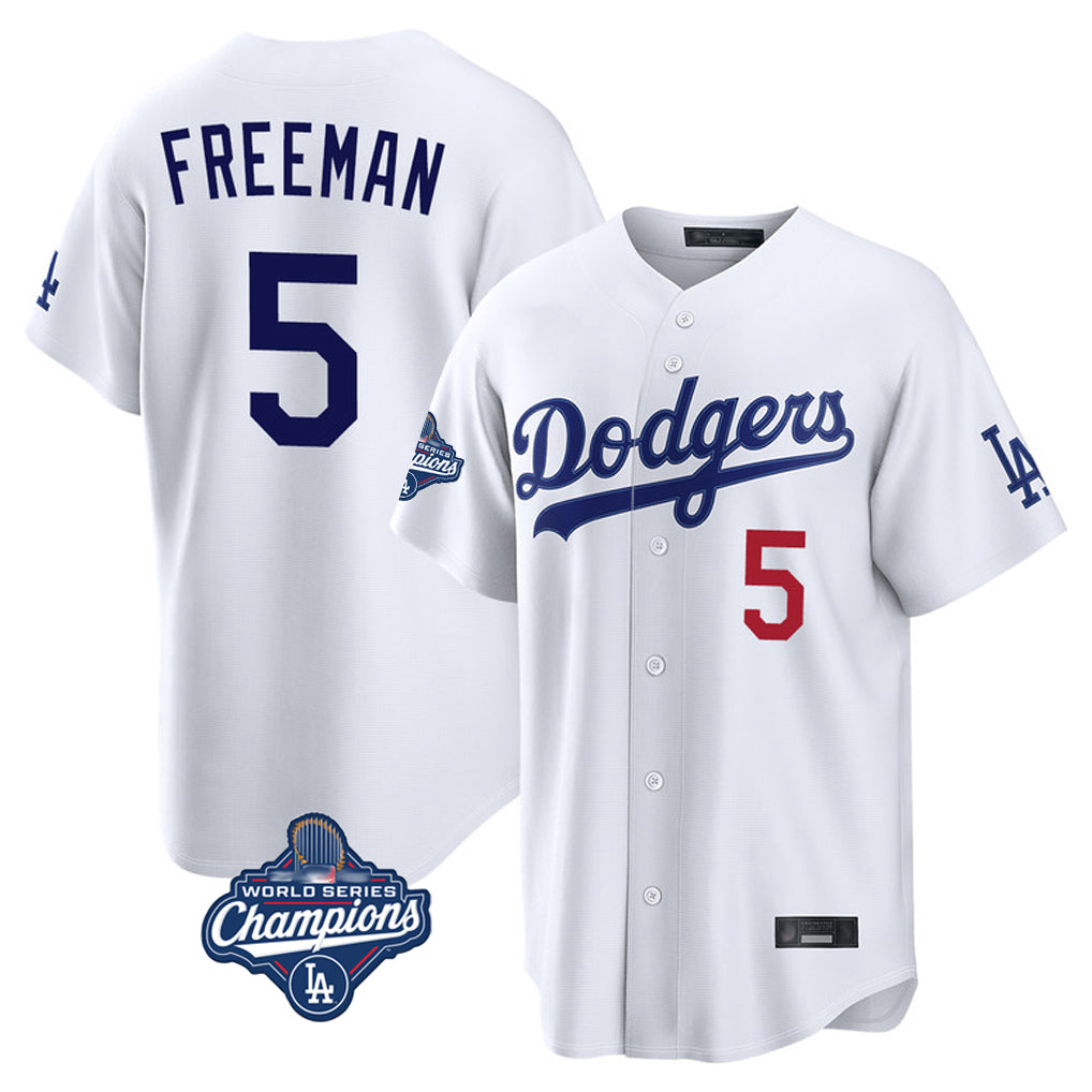 My Store LA.Dodgers #5 Freddie Freeman Player White World Series Meet Home Game Stitched Jerseys