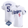 My Store LA.Dodgers #5 Freddie Freeman Player White World Series Meet Limited Elite Home Stitched Jerseys