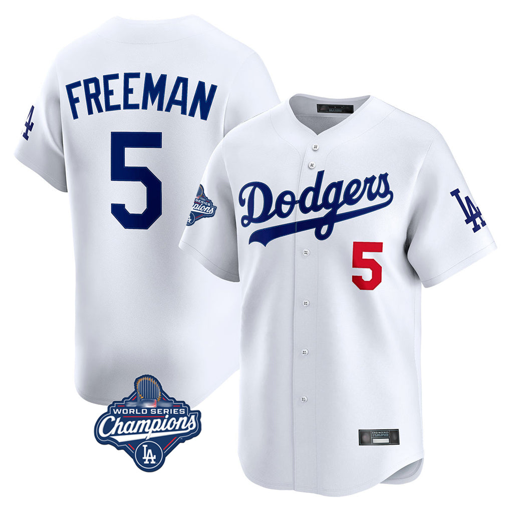 My Store LA.Dodgers #5 Freddie Freeman Player White World Series Meet Limited Home Stitched Jerseys