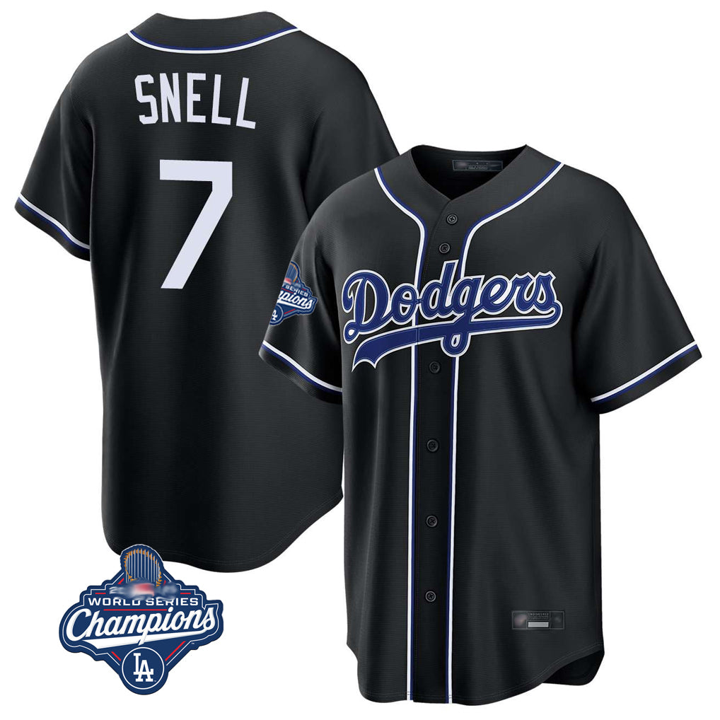 My Store LA.Dodgers #7 Blake Snell Player Black Carbon Limited World Series Meet Home Stitched Jerseys