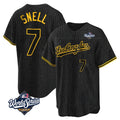 My Store LA.Dodgers #7 Blake Snell Player Black Snake Skin City Game Home World Series Stitched Jerseys