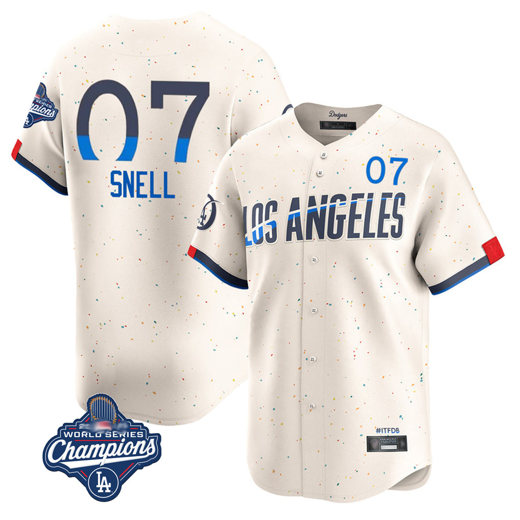 My Store LA.Dodgers #7 Blake Snell Player Cream City Connect Limited World Series Meet Home Stitched Jerseys