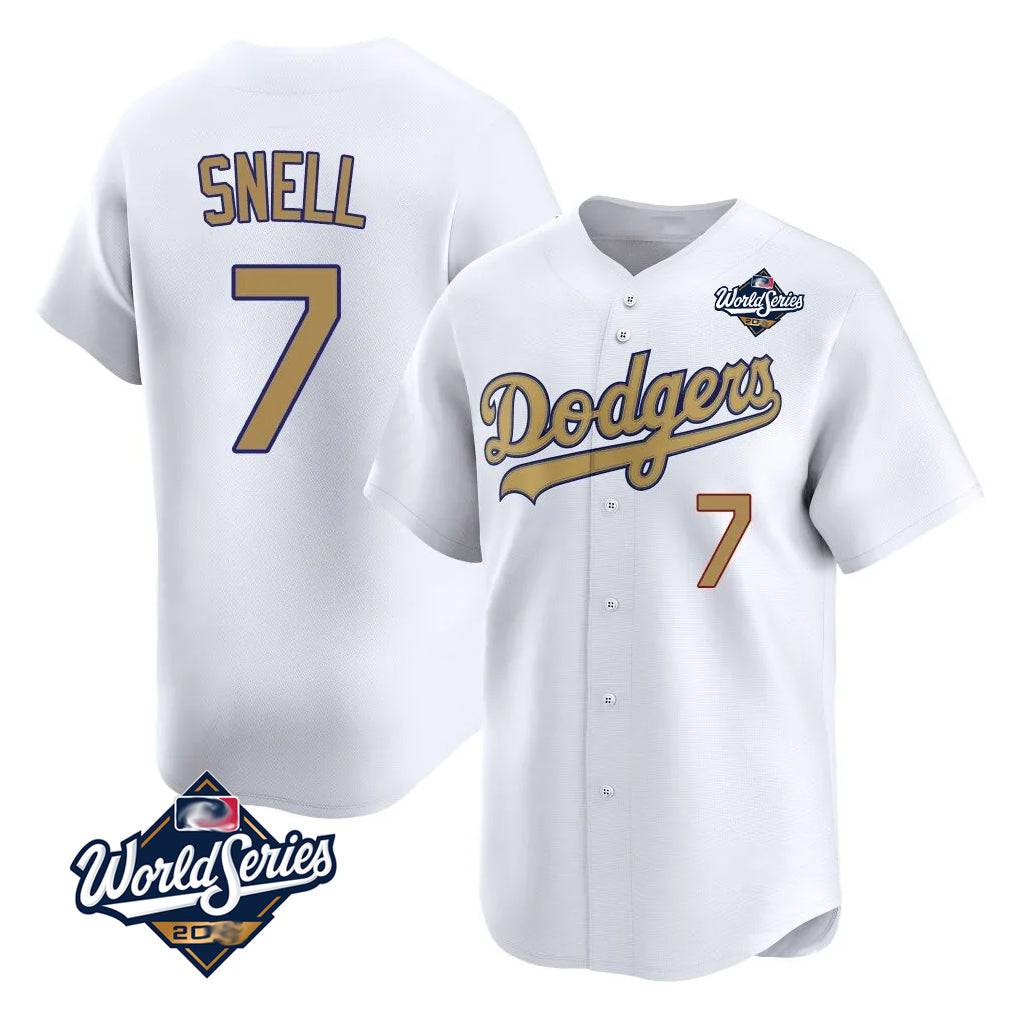 My Store LA.Dodgers #7 Blake Snell Player Gold Collection Limited World Series Home Stitched Jerseys