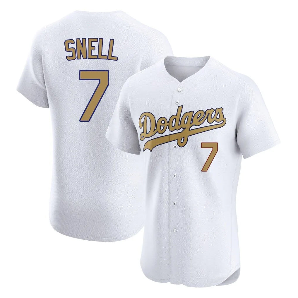My Store LA.Dodgers #7 Blake Snell Player Gold Limited Elite Home Stitched Jerseys