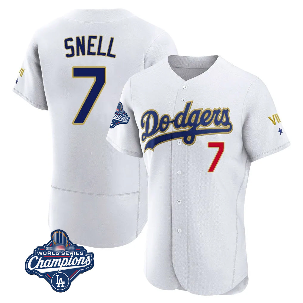My Store LA.Dodgers #7 Blake Snell Player Gold White 2026 Collection Stadium Limited Elite World Series Meet Stitched Jerseys