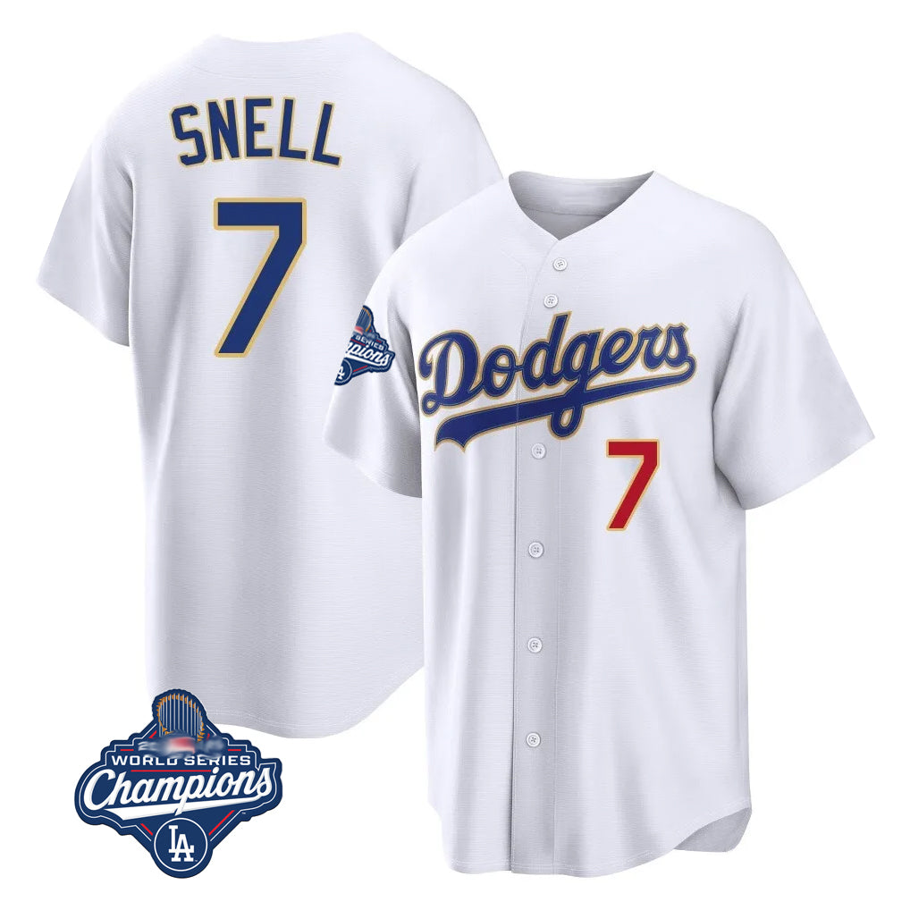 My Store LA.Dodgers #7 Blake Snell Player Gold White 2026 Collection Stadium Limited World Series Meet Stitched Jerseys