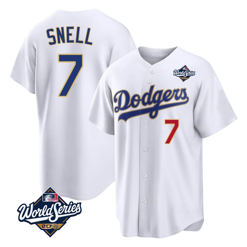 My Store LA.Dodgers #7 Blake Snell Player Gold White 2026 Collection Stadium Limited World Series Stitched Jerseys