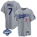 My Store LA.Dodgers #7 Blake Snell Player Gray Game World Series Meet Home Stitched Jerseys