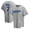 My Store LA.Dodgers #7 Blake Snell Player Gray Road Game Stitched Jerseys