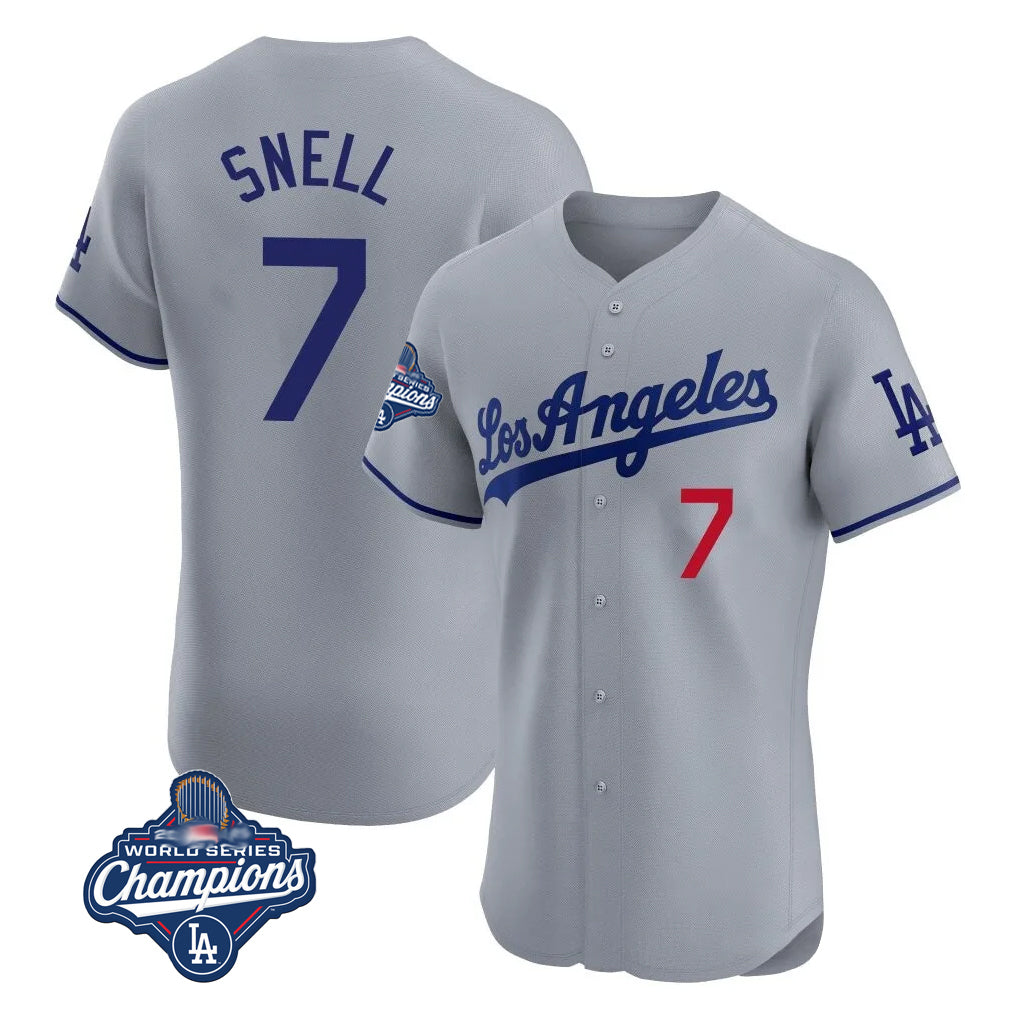 My Store LA.Dodgers #7 Blake Snell Player Gray World Series Meet Limited Elite Home Stitched Jerseys