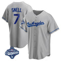 My Store LA.Dodgers #7 Blake Snell Player Gray World Series Meet Road Game Stitched Jerseys