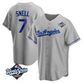 My Store LA.Dodgers #7 Blake Snell Player Gray World Series Road Game Stitched Jerseys