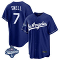 My Store LA.Dodgers #7 Blake Snell Player Royal Game World Series Meet Stitched Jerseys