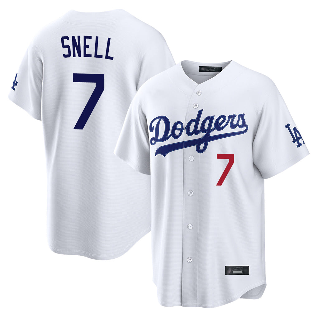 My Store LA.Dodgers #7 Blake Snell Player White Game Home Stitched Jerseys