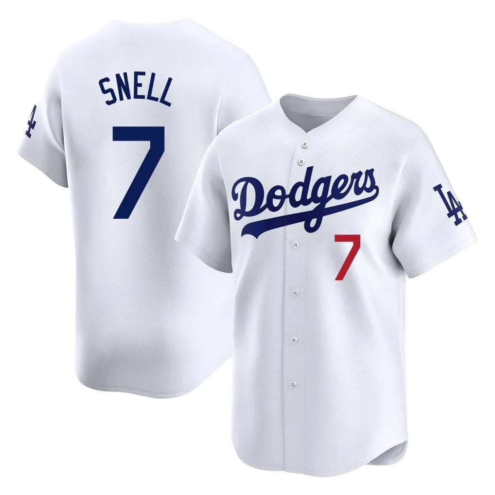 My Store LA.Dodgers #7 Blake Snell Player White Game Limited Home Stitched Jerseys