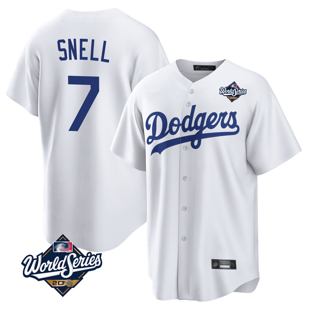 My Store LA.Dodgers #7 Blake Snell Player White Game World Series Stitched Jerseys