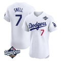 My Store LA.Dodgers #7 Blake Snell Player White Limited Elite World Series Home Stitched Jerseys