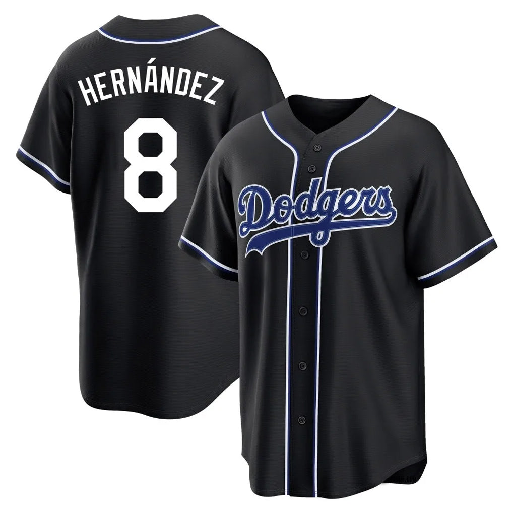 My Store LA.Dodgers #8 Enrique Hern¨¢ndez Player Black Carbon Limited Home Stitched Jerseys