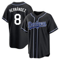 My Store LA.Dodgers #8 Enrique Hern¨¢ndez Player Black Carbon Limited Home Stitched Jerseys