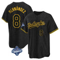 My Store LA.Dodgers #8 Enrique Hern¨¢ndez Player Black Gold World Series Meet Limited Home Stitched Jerseys
