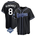 My Store LA.Dodgers #8 Enrique Hern¨¢ndez Player Black World Series Meet Carbon Limited Home Stitched Jerseys