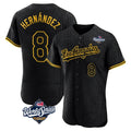 My Store LA.Dodgers #8 Enrique Hern¨¢ndez Player Black World Series Snake Skin City Limited Elite Home Stitched Jerseys