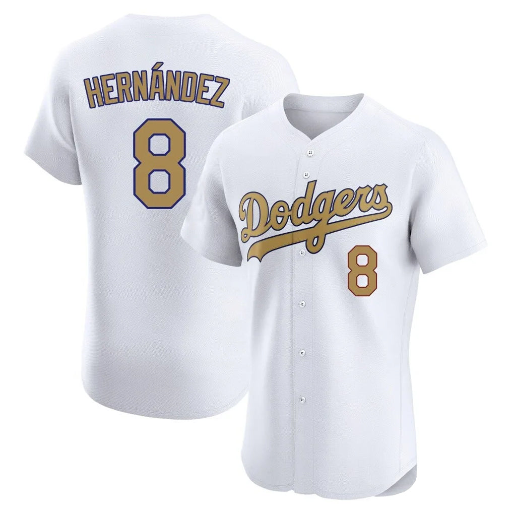 My Store LA.Dodgers #8 Enrique Hern¨¢ndez Player Gold Limited Elite Home Stitched Jerseys