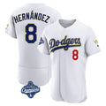 My Store LA.Dodgers #8 Enrique Hern¨¢ndez Player Gold White World Series Meet 2026 Collection Stadium Limited Elite Stitched Jerseys