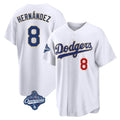 My Store LA.Dodgers #8 Enrique Hern¨¢ndez Player Gold White World Series Meet 2026 Collection Stadium Limited Stitched Jerseys