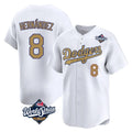 My Store LA.Dodgers #8 Enrique Hern¨¢ndez Player Gold World Series Collection Limited Home Stitched Jerseys