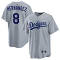 My Store LA.Dodgers #8 Enrique Hern¨¢ndez Player Gray Game Stitched Jerseys