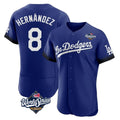 My Store LA.Dodgers #8 Enrique Hern¨¢ndez Player Royal World Series City Connect Elite Home Stitched Jerseys