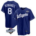 My Store LA.Dodgers #8 Enrique Hern¨¢ndez Player Royal World Series Game Stitched Jerseys