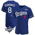 My Store LA.Dodgers #8 Enrique Hern¨¢ndez Player Royal World Series Limited Elite Home Stitched Jerseys