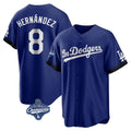 My Store LA.Dodgers #8 Enrique Hern¨¢ndez Player Royal World Series Meet City Connect Home Game Stitched Jerseys